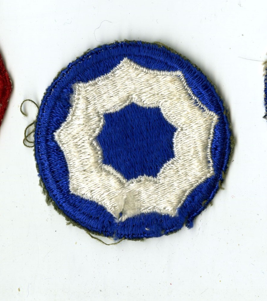 9th Service Command White Back Patch WWII Vintage Pacific Coast California