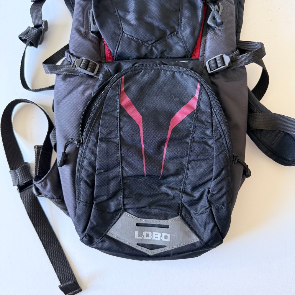 Camelbak Lobo Hydration Pack Backpack Hiking Day Bag Black Gray Red - No Bladder