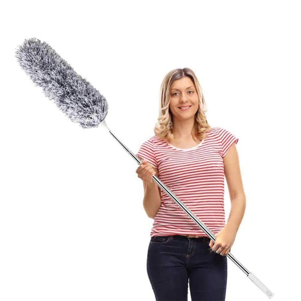 DELUX Microfiber Feather Duster Extendable Duster with 100 inches Extra Long ...
