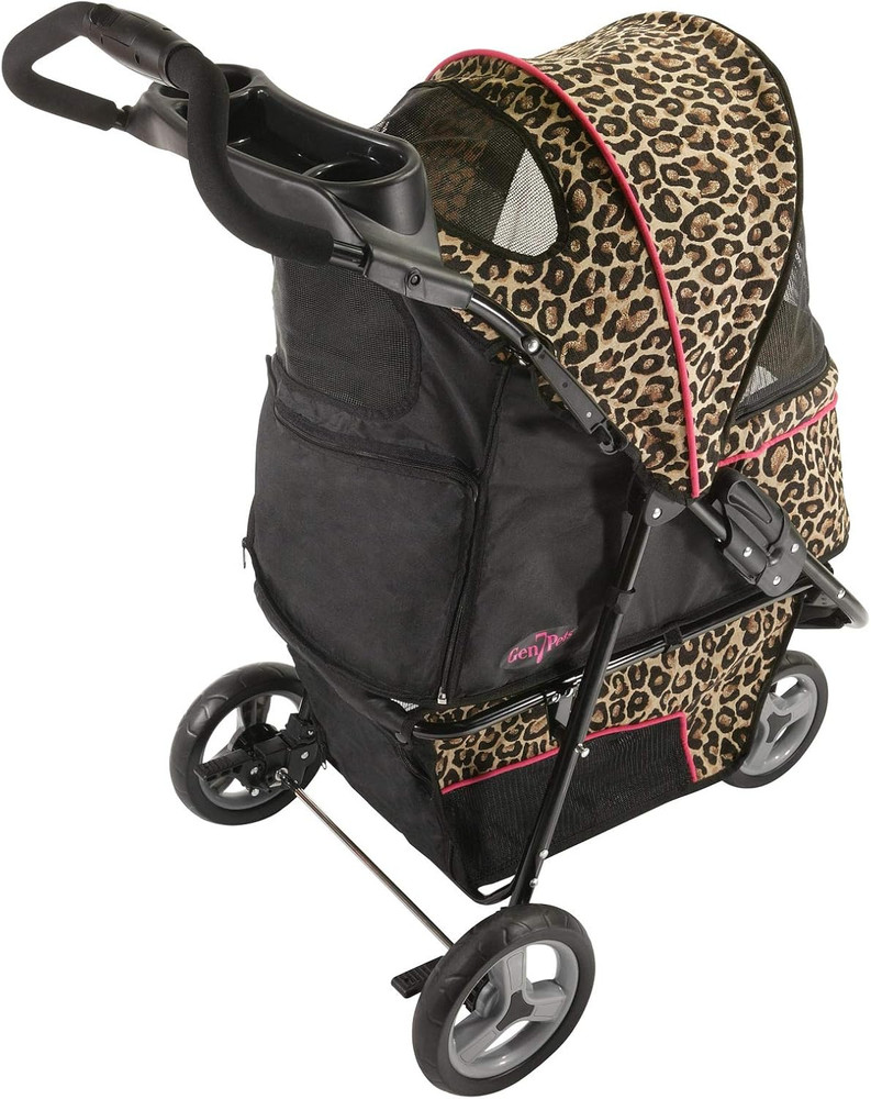 Promenade Pet Stroller, Cheetah Brown