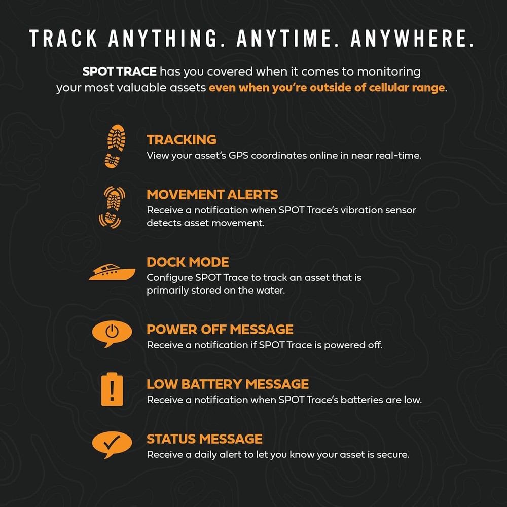 Spot Trace GPS Device for Hiking Camping Assets