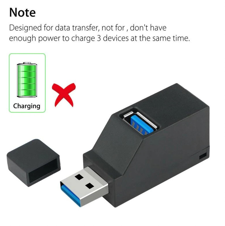 3Port USB 3.0 Hub Portable High Speed Splitter Box For PC Notebook Laptop lotNEW