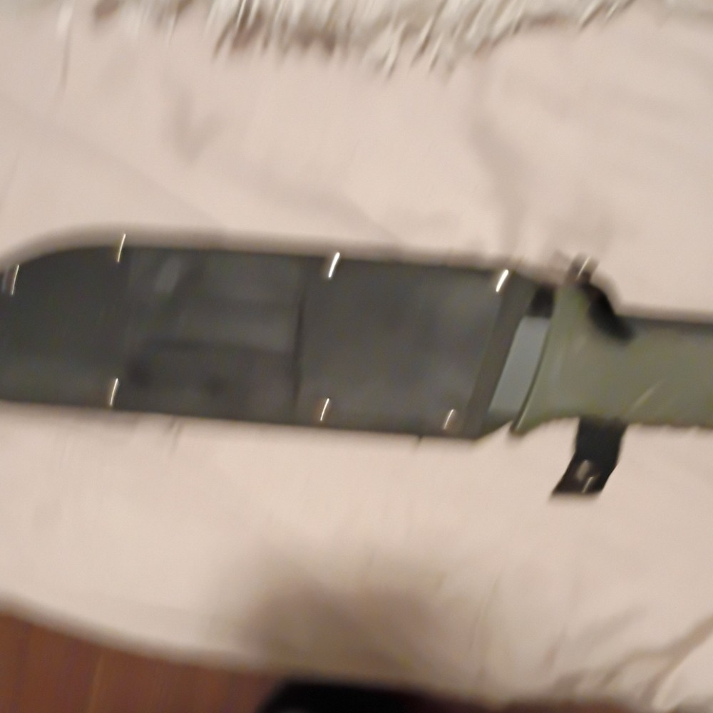 Sawback Machete Black Green Plastic Handle Sawback Blade with Sheath