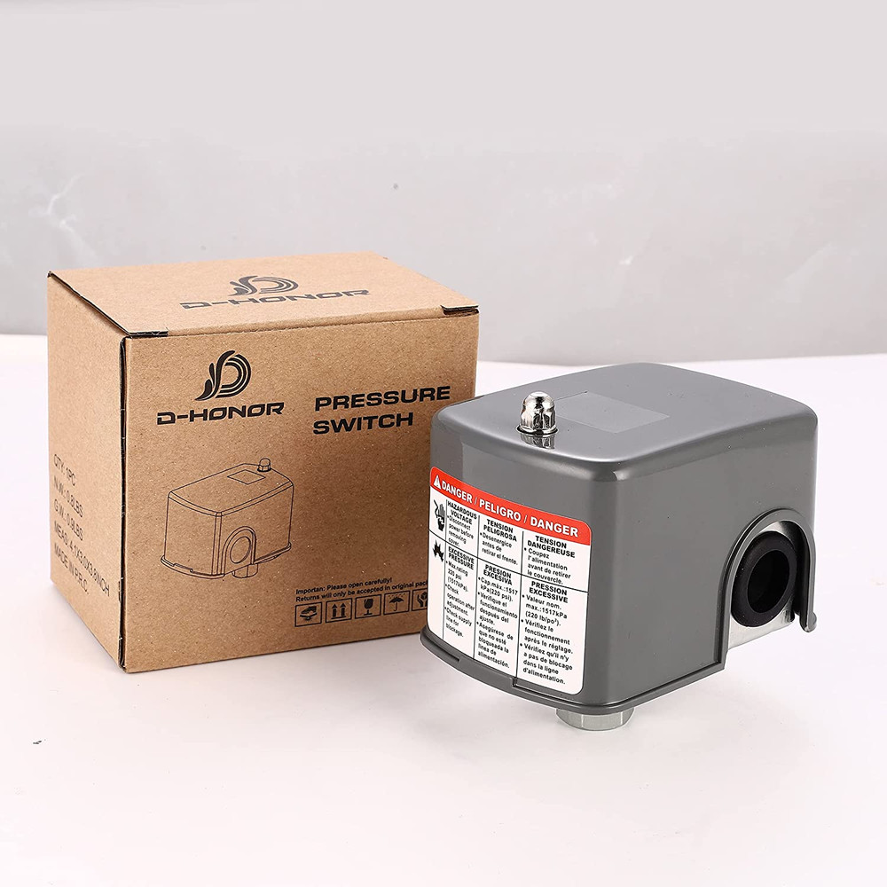 D-HONOR Water Pump Pressure Switch, Adjustable Pressure Controller KRS-3 40-60 P