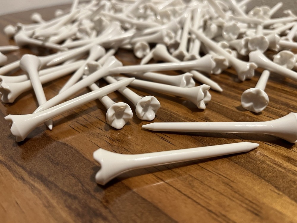 Plastic Golf Tee 2-3/4" White Plastic Bulk Tees