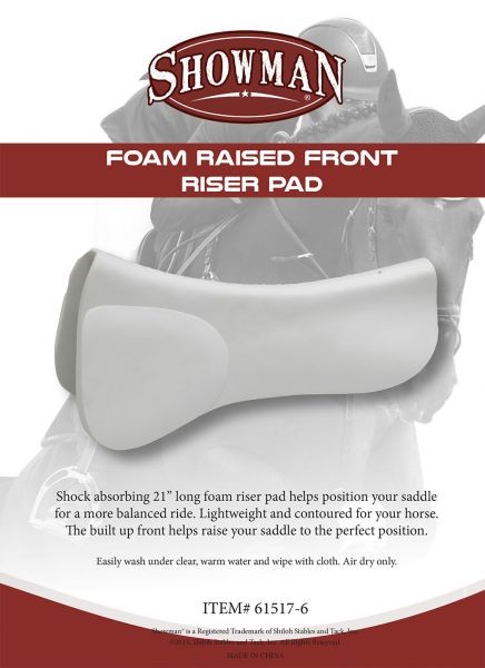 Showman Raised front riser horse pad