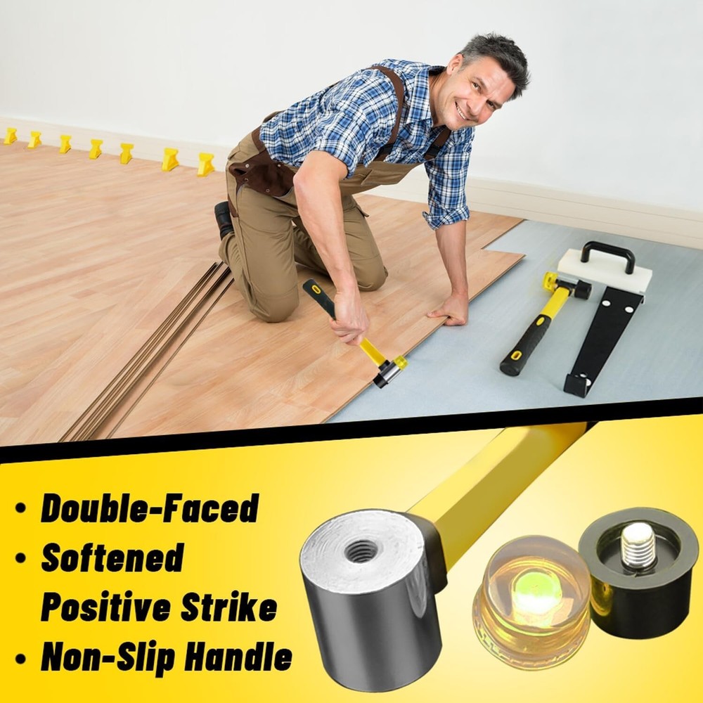 Flooring Installation Kit - Vinyl & Laminate Tools with Tapping Block & Mallet