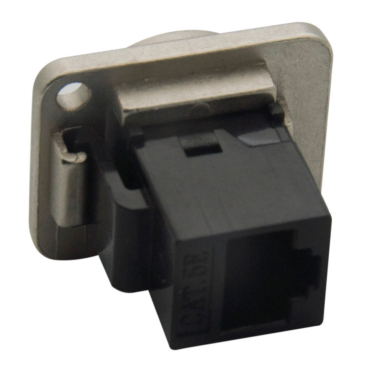 Panel mount CAT6 RJ45 connector mounting