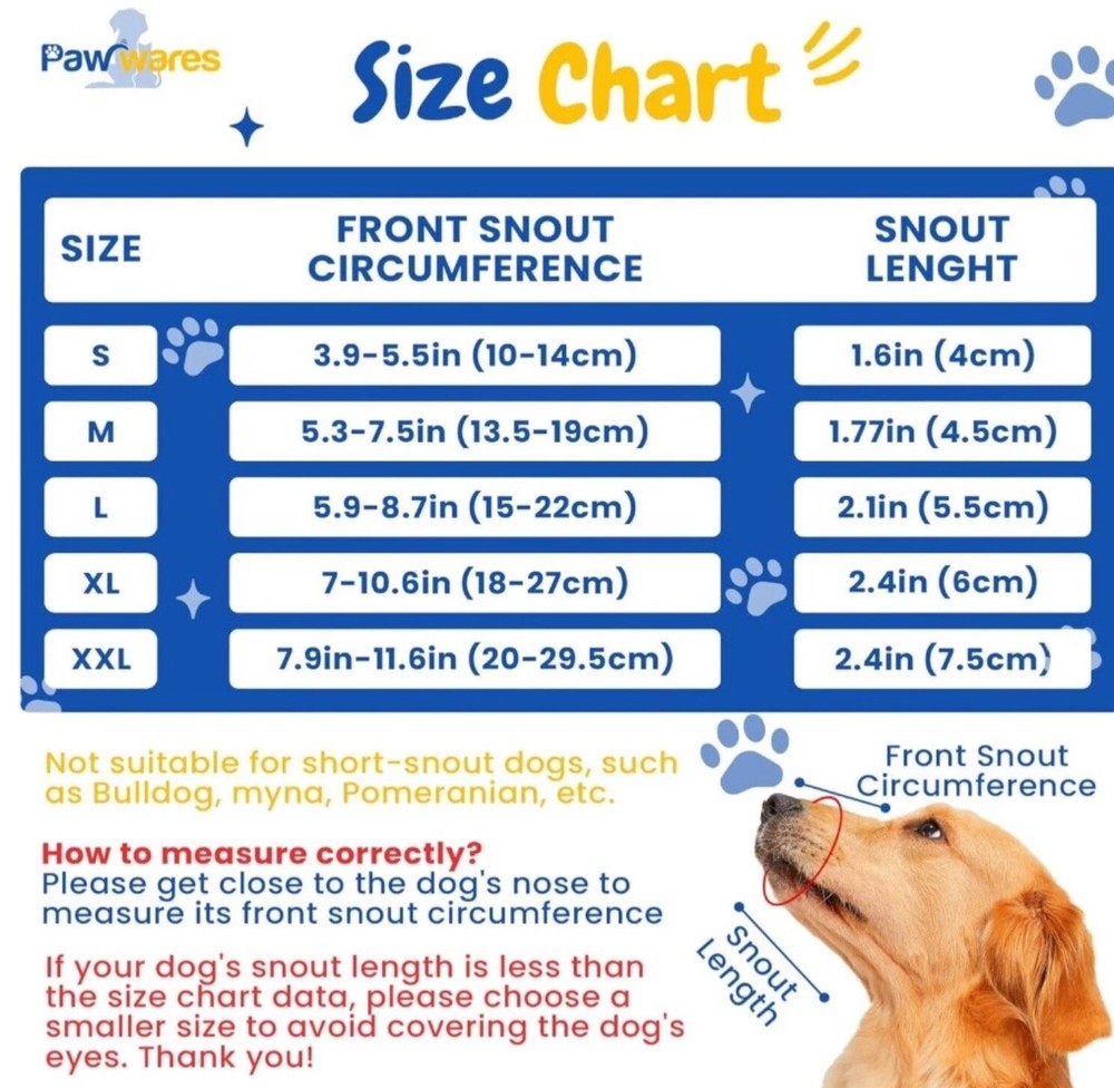 PawWares Dog Muzzle Soft Nylon Adjustable-Breathable-Drinkable | BLACK SMALL