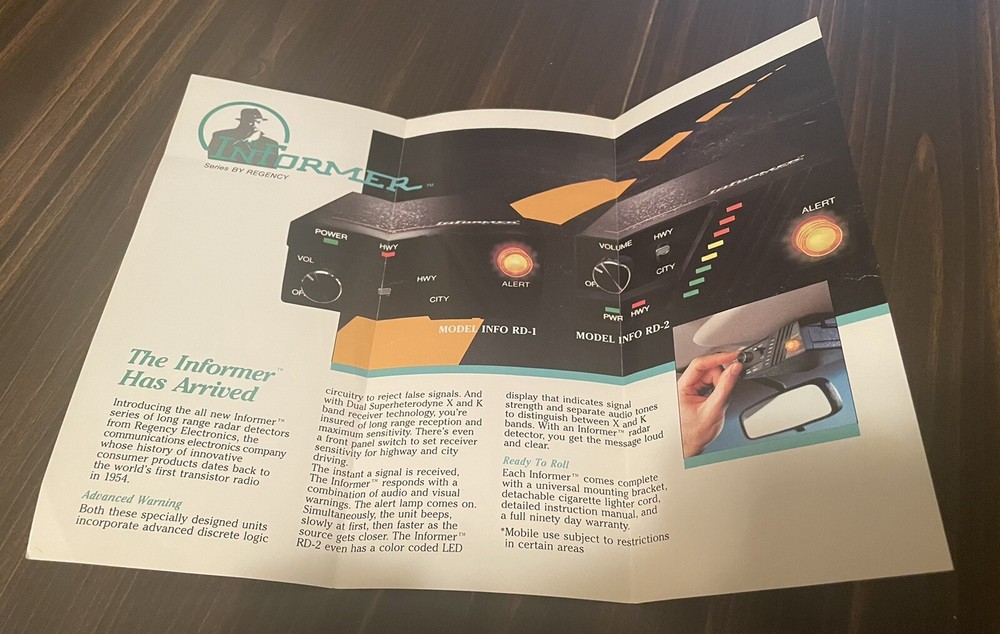 Informer by Regency Models RD-1 RD-2 Manual