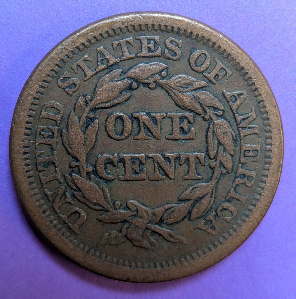 1853 Braided Hair Large Cent