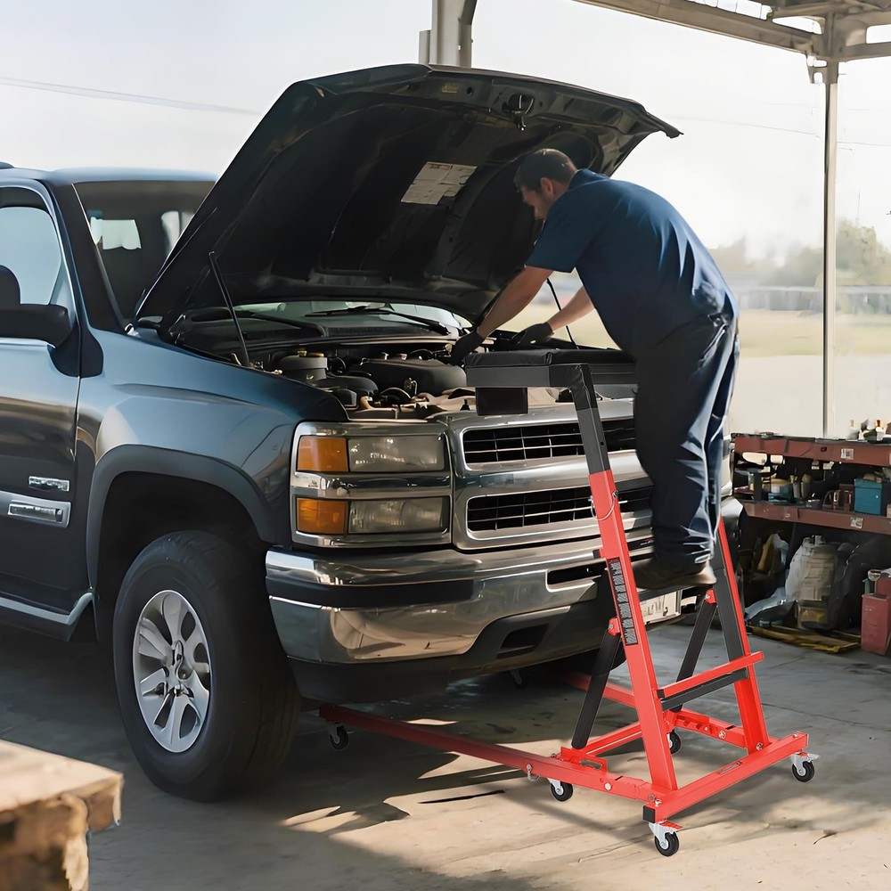 Foldable Automotive Topside Creeper ,Adjustable Height Engine Creeper & 6 Wheels