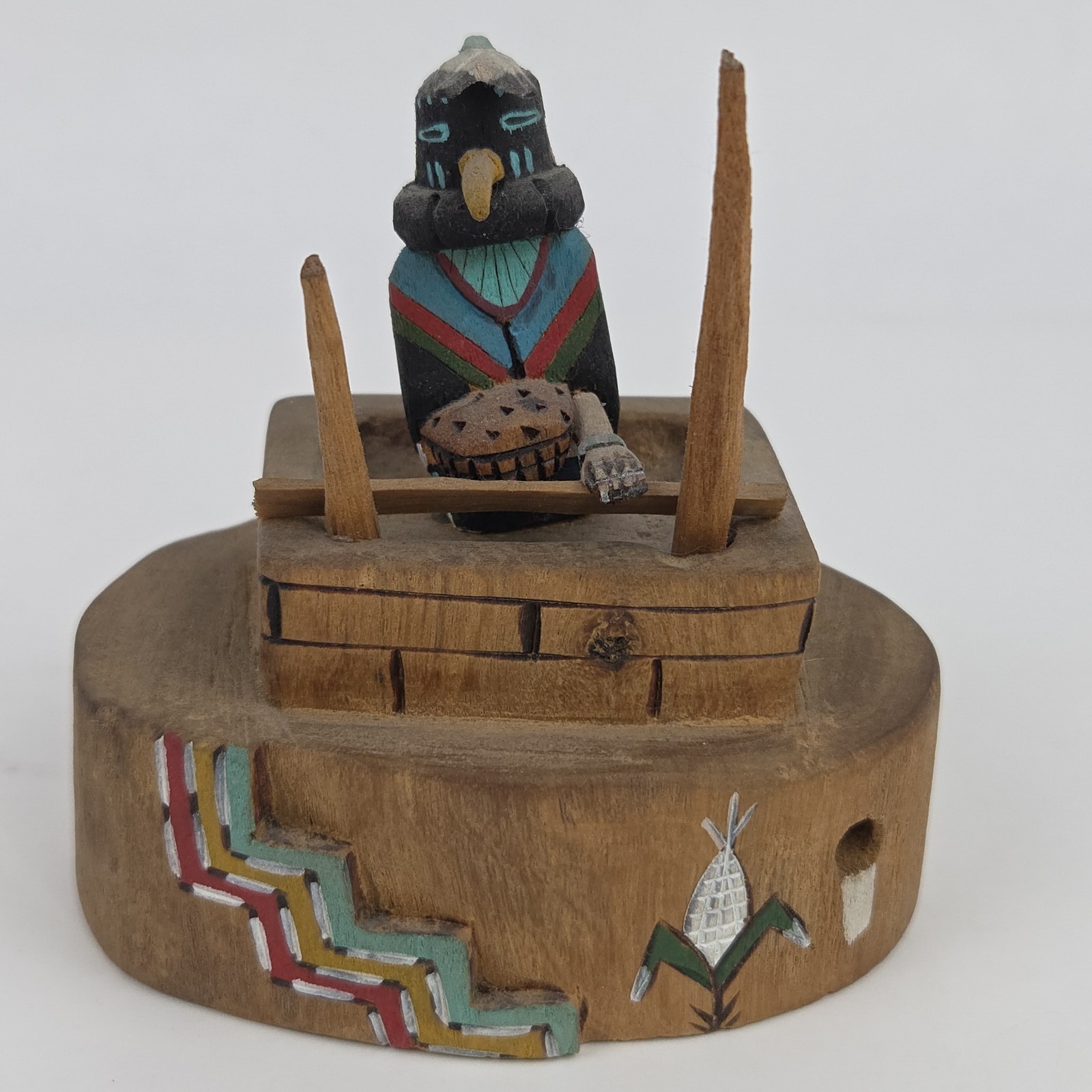Hopi Crow Mother Kachina Doll Alton Pashano Hand Carved Pueblo Native American