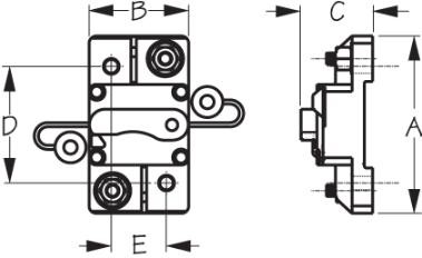 SD-17 Circuit BreakerSurface Mount | 70 Amp |48 V DC |Switchable/Manual Reset