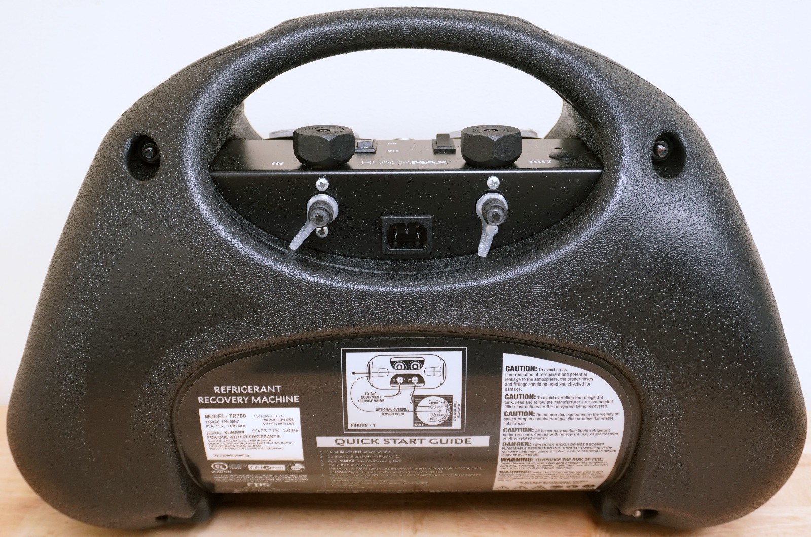 Blackmax TR700 Twin Cylinder HVAC Refrigerant Recovery Machine