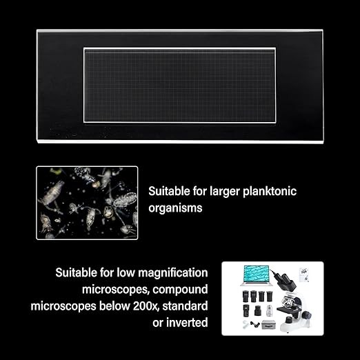 100pcs Plankton Microscope Slide Sedgwick Rafter Counting Chamber Cover Glass