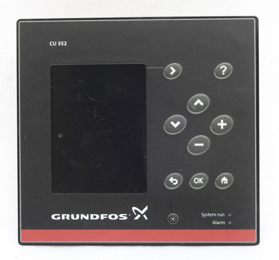 GRUNDFOS MODEL CU 352 DIGITAL DISPLAY INDUSTRIAL FLEXIBLE PUMP CONTROLLER PANEL