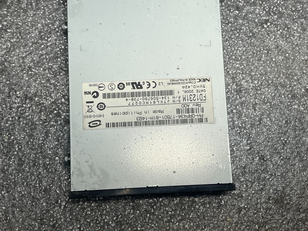 INTERNAL FLOPPY DISK DRIVE IDE FD1231M NO BEZEL 1.44MB