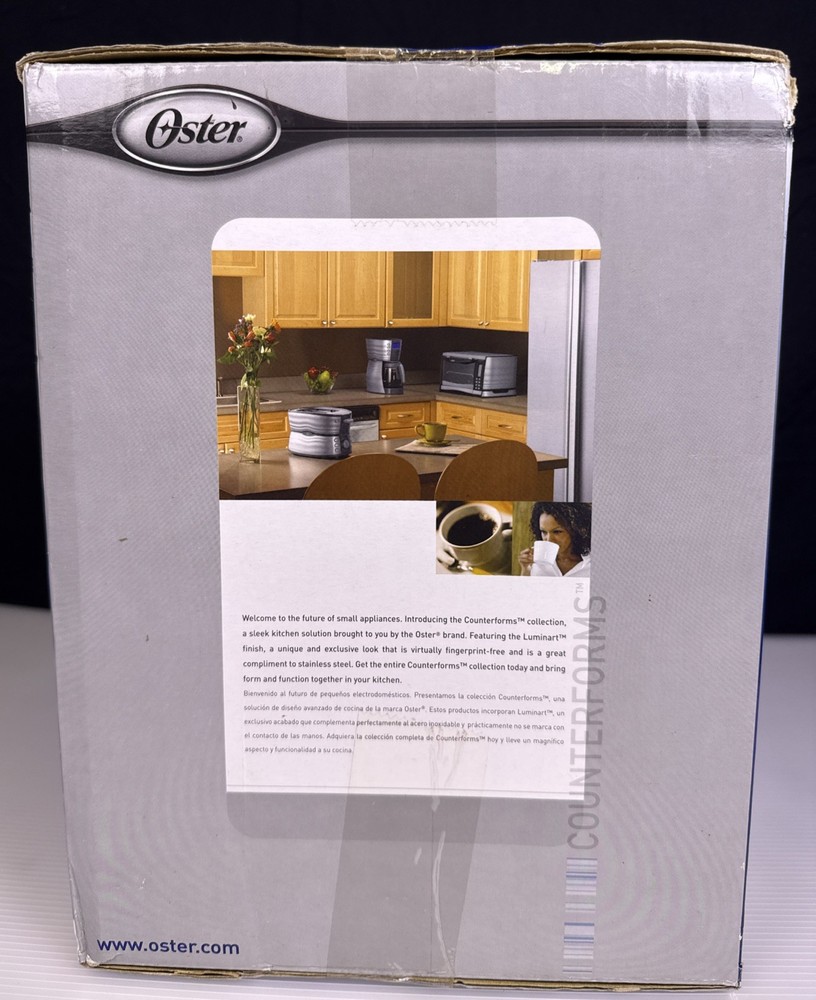 Oster CounterForm 12 Cup Programmable Coffee Maker Luminart Finish Stainless