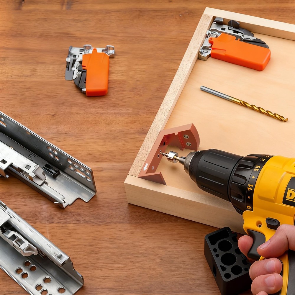 Undermount Drilling Guide - Durable Aluminum Drill Angle Guide w/Steel Insert...