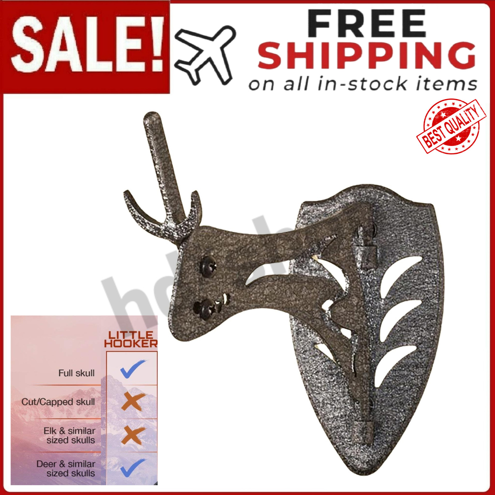 Skull Hooker Little Hooker Trophy Mount-Perfect Kit for Hanging &Mounting Skulls