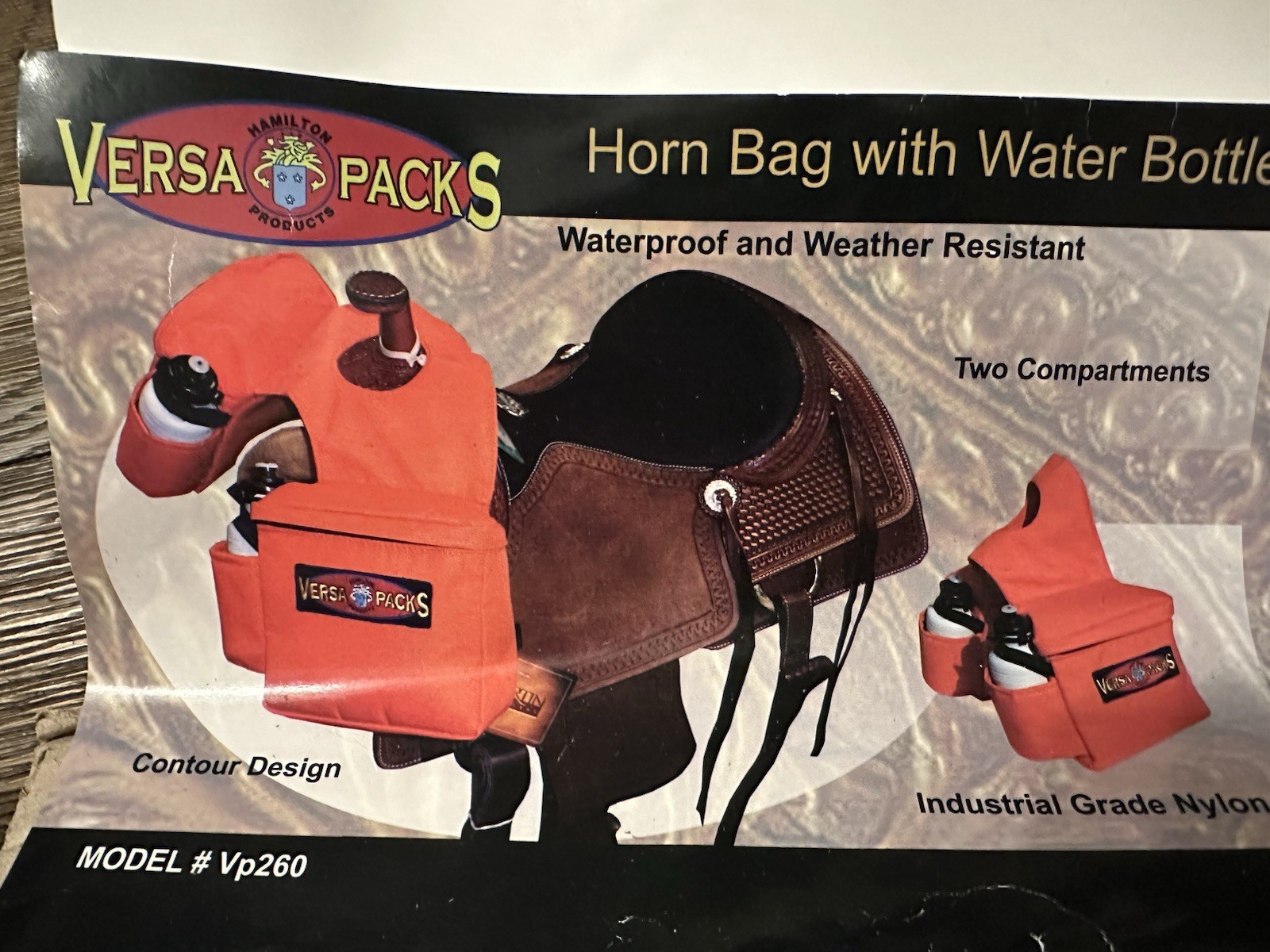 Horse Tack - NEW Orange Western Saddle Horn Bags