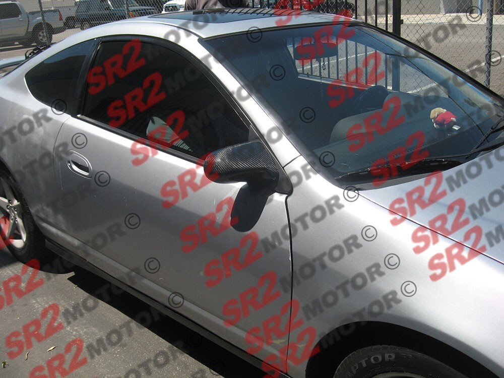 For 92-95 Honda Civic 2/3DR EG Spoon Style Carbon Fiber Manual Side Mirror