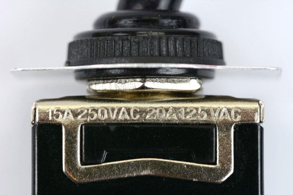 20A 125V Toggle Switch (ON)-OFF-(ON) SPDT 3 Terminal Momentary 2 SIDE+Boot