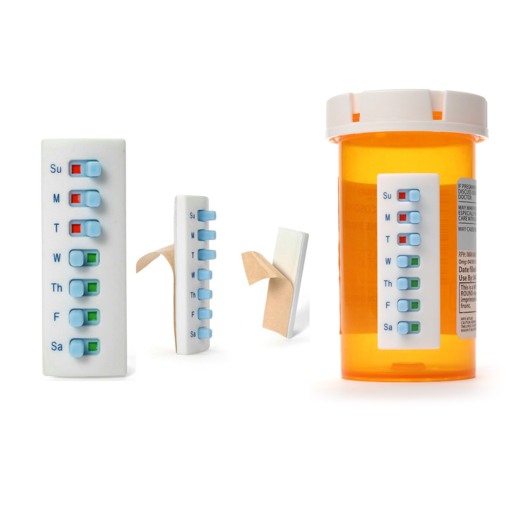 5 Count Pack Pill Tracker Take-n-Slide Medication Tracker and Reminder