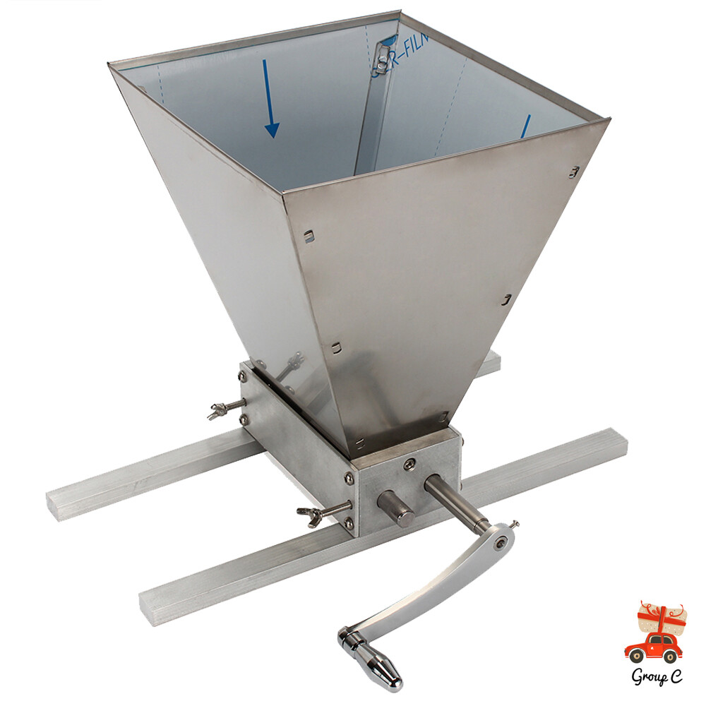 2-Roller Malt Mill – Adjustable Grain Crusher for Home Brewing