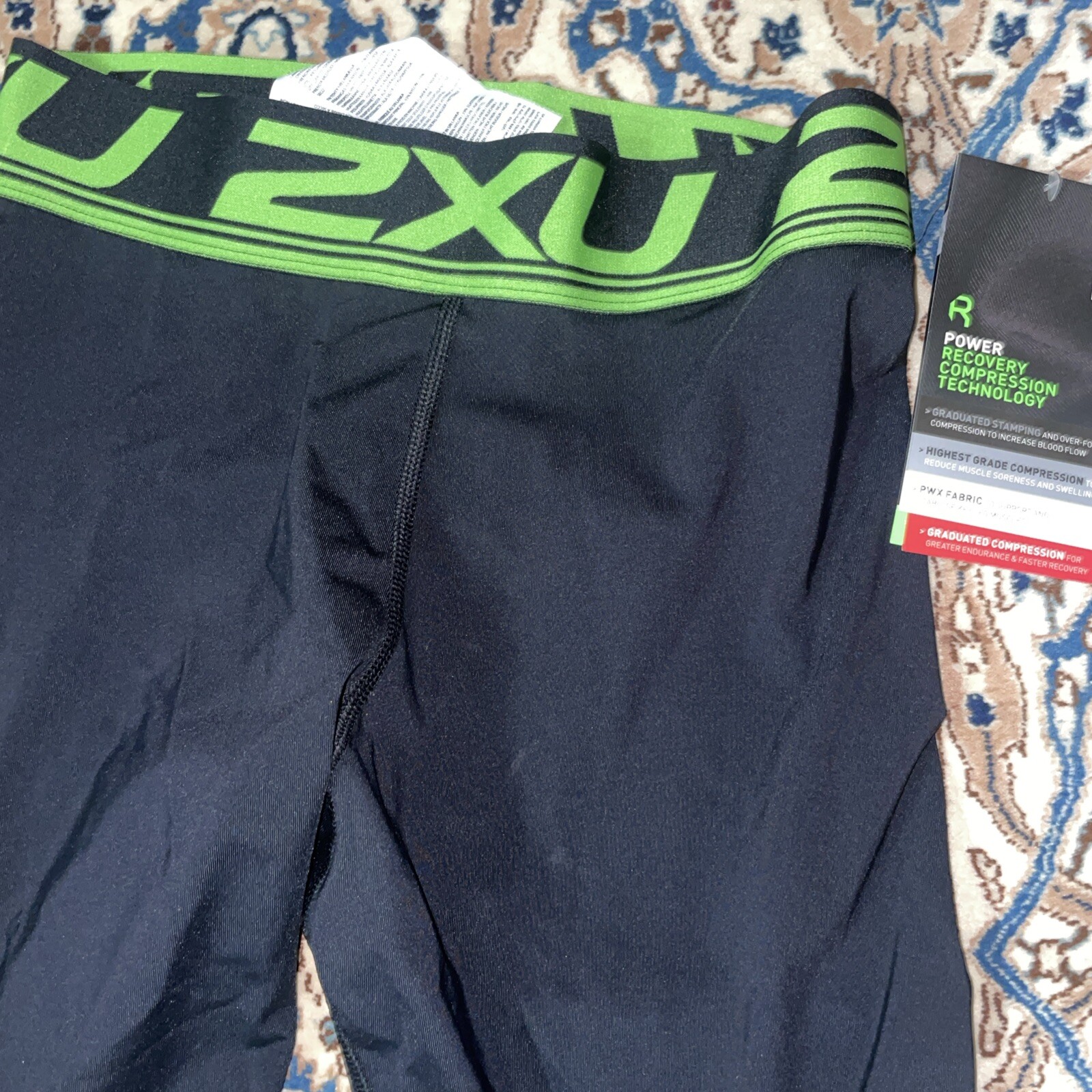 2XU POWER RECOVERY COMPRESSION TECHNOLOGY + OVER-FOOT COMPRESSION TIGHTS SIZE-S