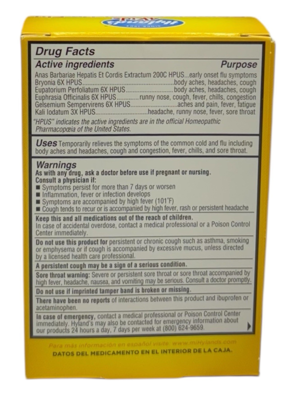 Hylands 4 Kids Complete Cold ‘n Flu, 125 Dissolving Tablets, Natural, Original