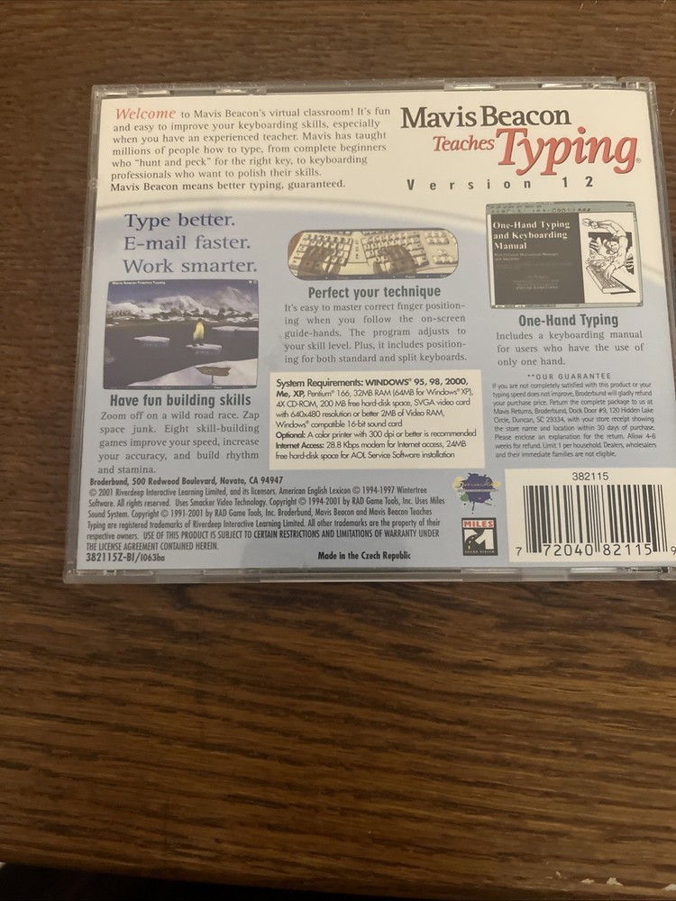 Mavis Beacon Teaches Typing Version 12 - Broderbund 2001