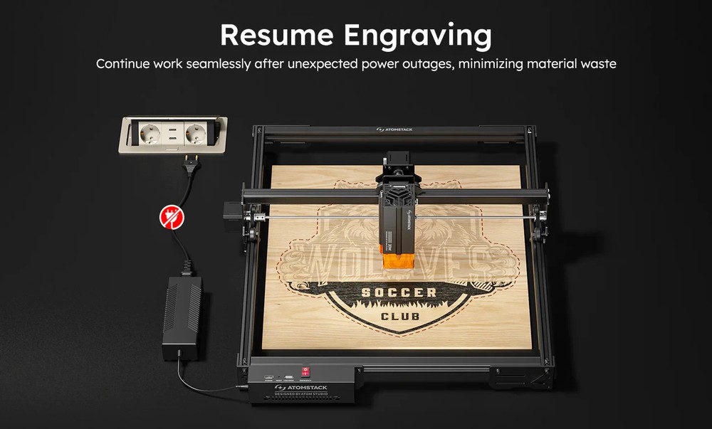 Used AtomStack A20 Pro V2 Laser Engraver 400mm/s High Speed 0.01mm Precision