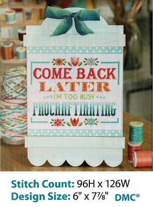 PROCRAFTINATING CROSS STITCH PATTERN ONLY  -  YD  8RA