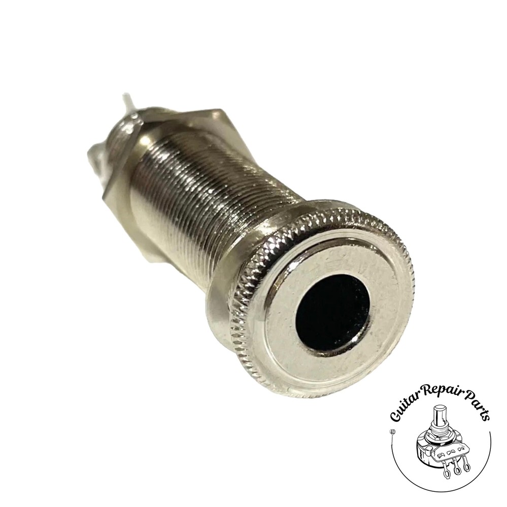 Switchcraft Long Threaded 1/4" Stereo 3 Conductor Panel Mount Barrel Jack Nickel