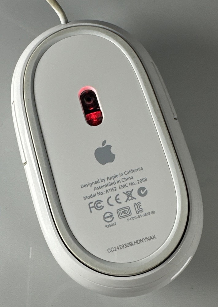 Genuine OEM Apple Mighty Mouse Wired USB White Model A1152 Working