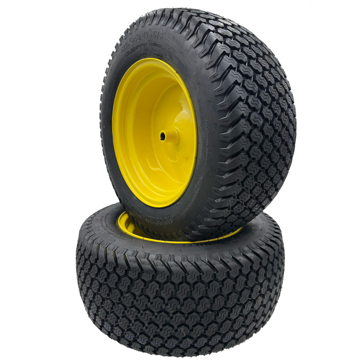 22x9.50-12 Lawn Mower Wheels - Set of 2 - Fits on 3/4 Inch Axle