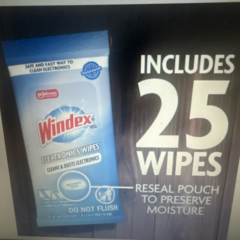 Windex Electronics Wipes 75 Pack Anti-Static Screen Cleaner for Screens