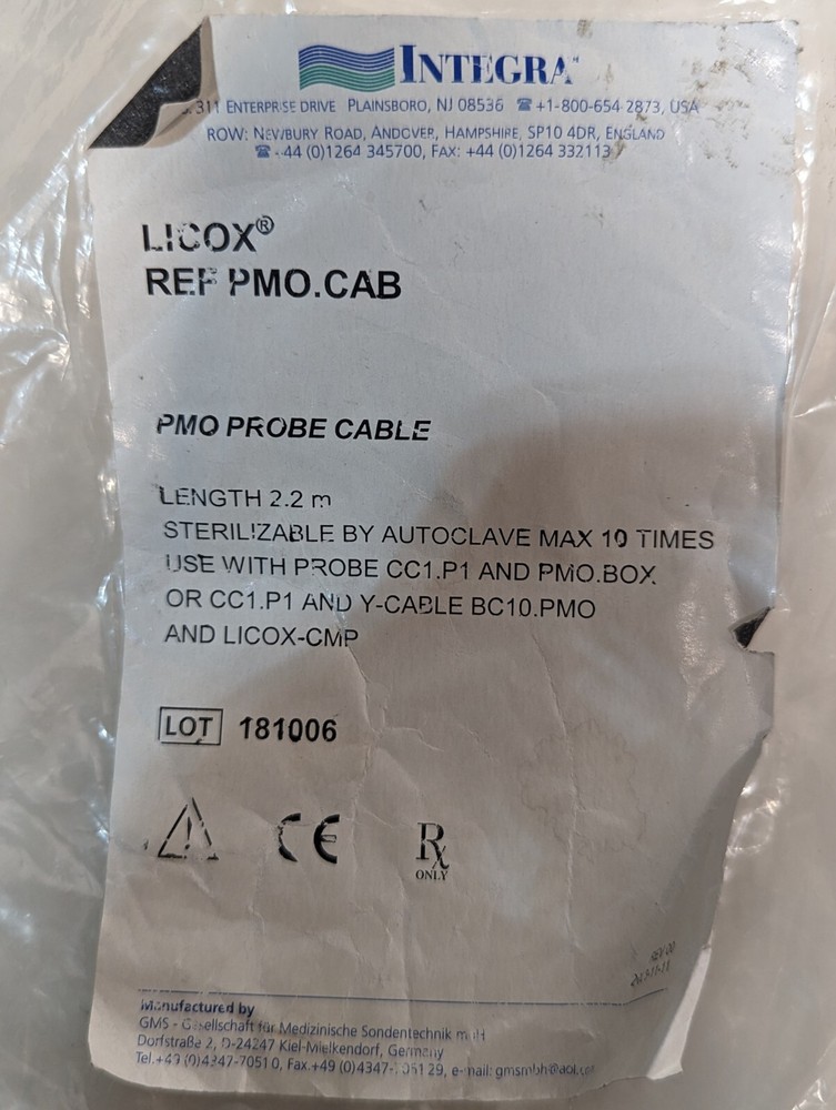 Integra Licox PMO.CAB PMO probe cable, 2.2m, sterilizable