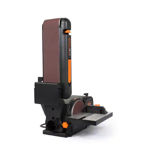 Belt And Disc Sander Corded Workshop Bench Sanding Machine With Cast Iron Base