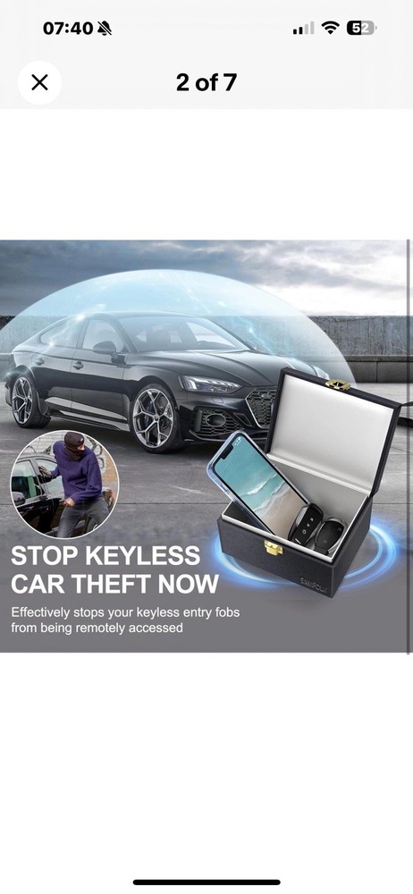 Samfolk Faraday Box and Pouch 2 Pack, Keyless Entry Car Key Safe Protector