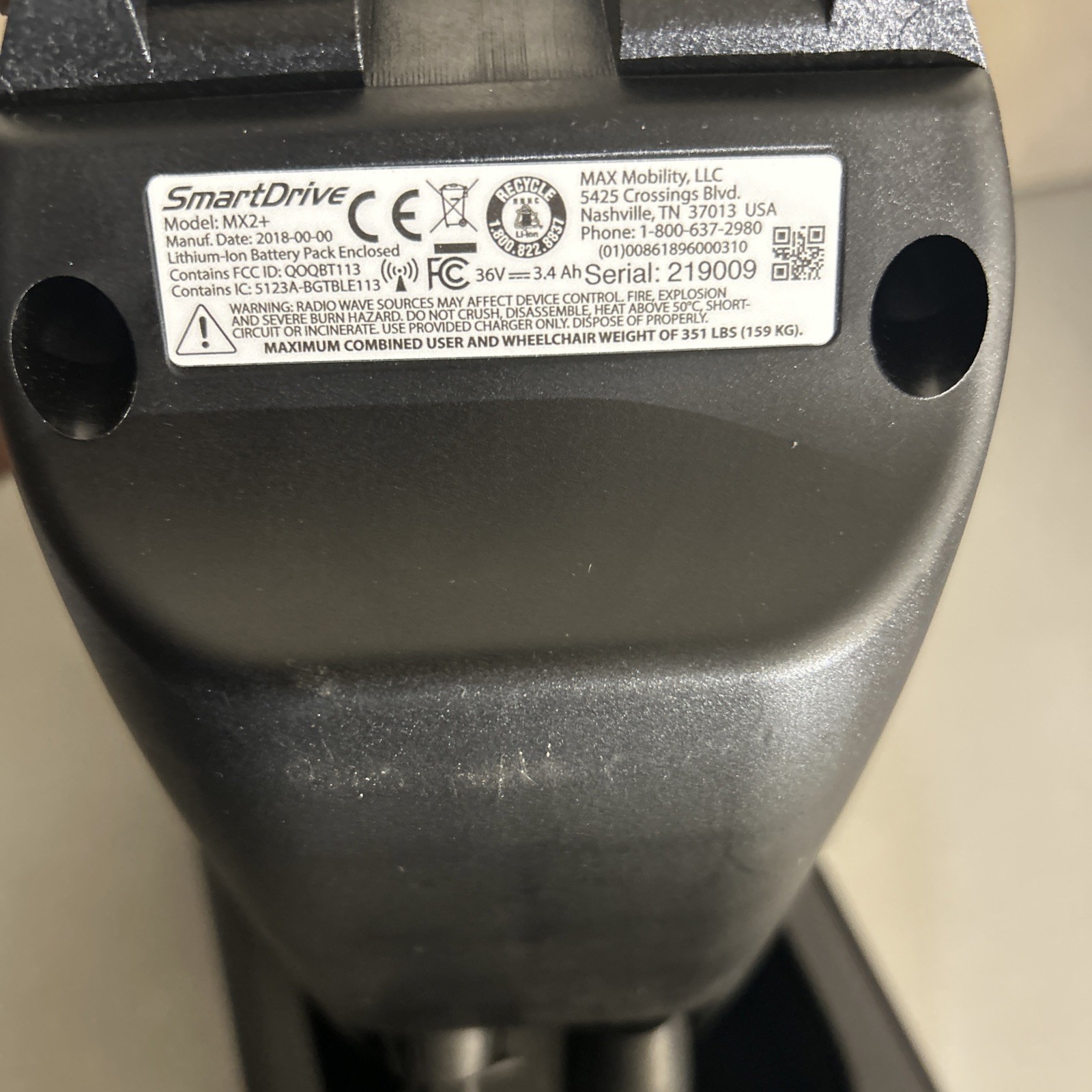 Permobil SmartDrive MX2+ Power Assist Wheel For Wheelchair Please READ NOTES