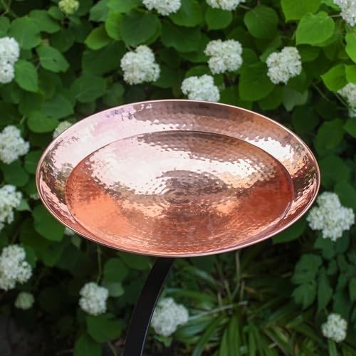 Polished Copper Birdbath- Rail Mount Bracket
