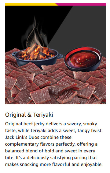 Jack Link's Duos Beef Jerky. FREE SHIPPING