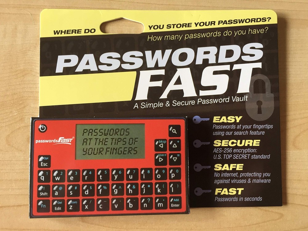 passwordsFAST Compact Offline Password Keeper (Encrypted)