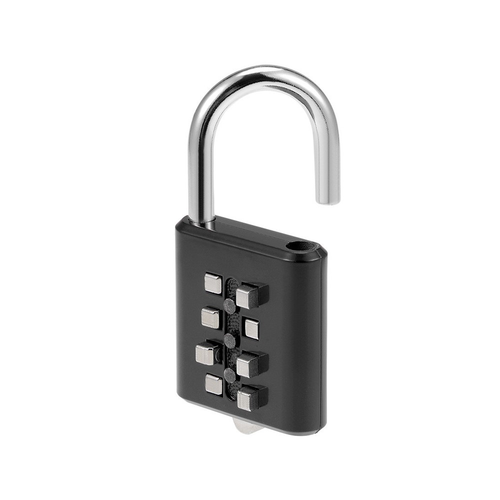 8-Digit Combination Padlock Push Button Lock for Locker Cabinet Black