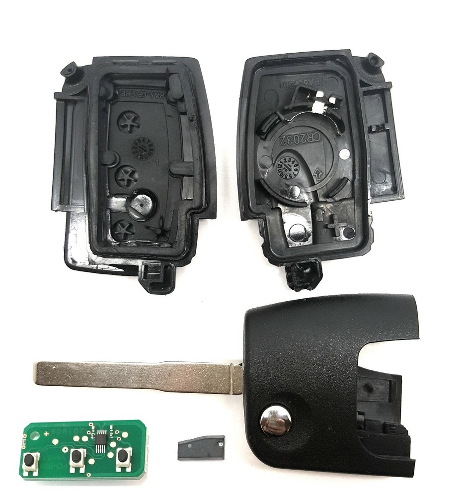 Replacement Flip Key + Remote Control Board + Transponder + Milling for Ford