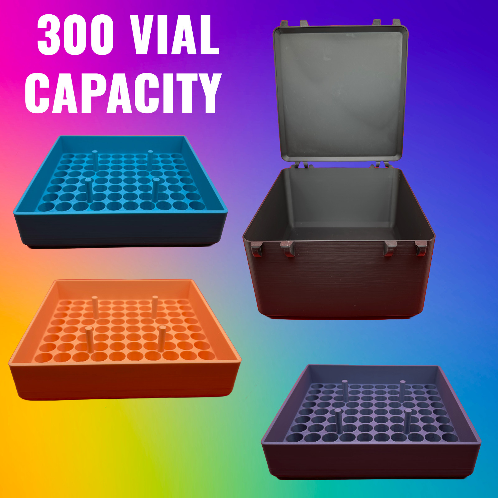 3ml Peptide Vial Mega Storage – Holds 200–300 Vials