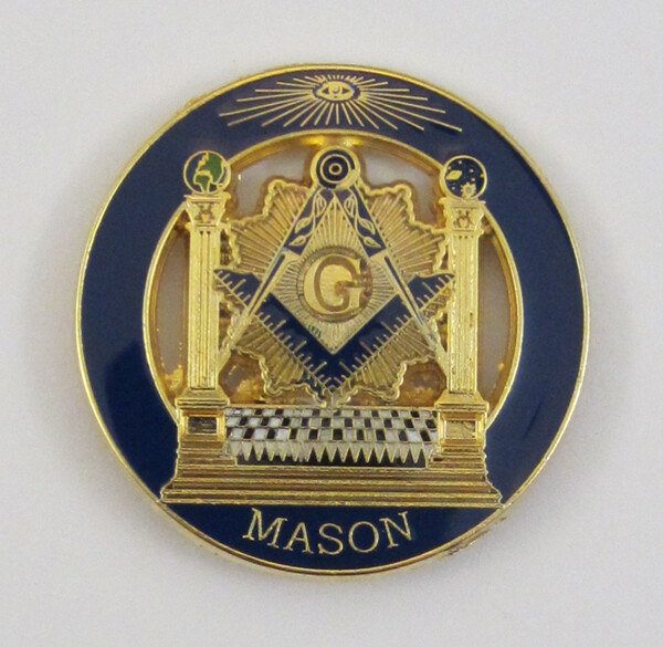 Masonic Blue Lodge Pillars Lapel Pin Mason (SCA-2010) Freemason